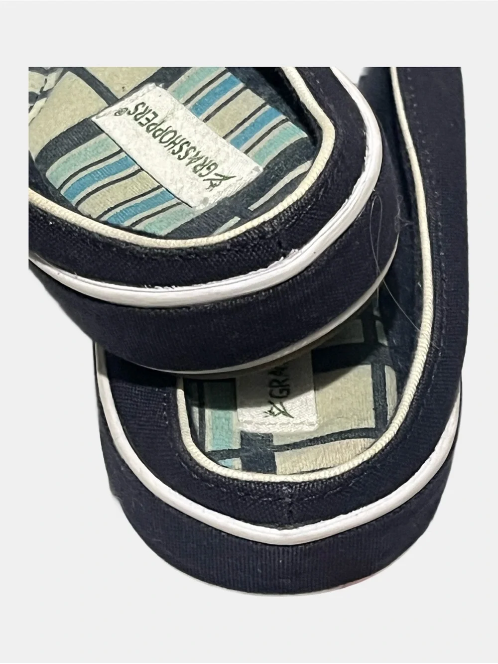 Grasshoppers Navy Women’s Slip-On Loafers with Metal Bit 7.5 W